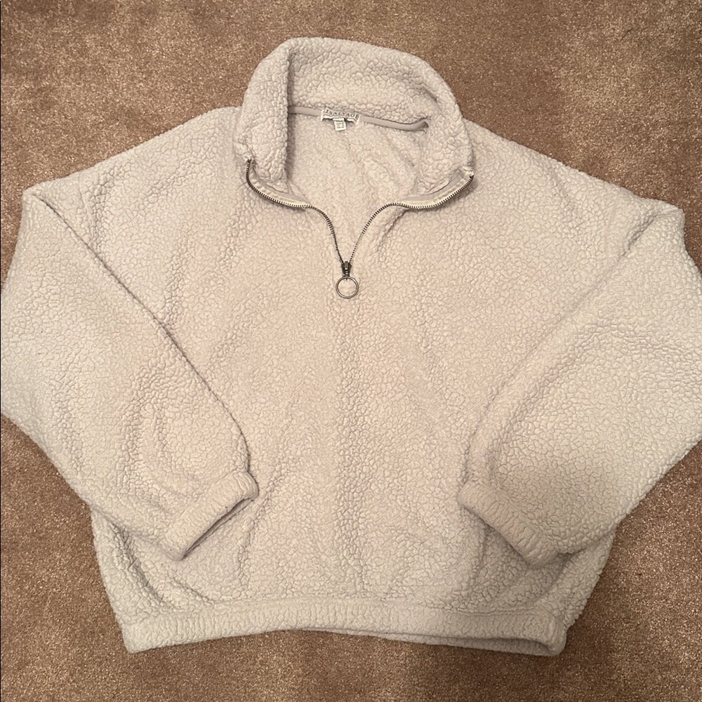 Women’s PJ Salvage Sherpa Pullover Size Medium Off White Color